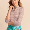Ace 1/4 Zip Top in Stripe