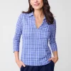 Aida 3/4 Sleeve Top in Layered Lines