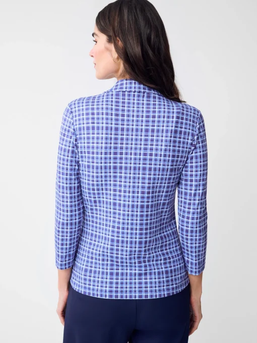 Aida 3/4 Sleeve Top in Layered Lines