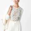 Alessandra Silk Blend Tee in Neo Beltmore Con