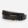 Allegra Leather Belt in Croc