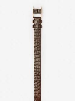 Allegra Leather Belt in Croc