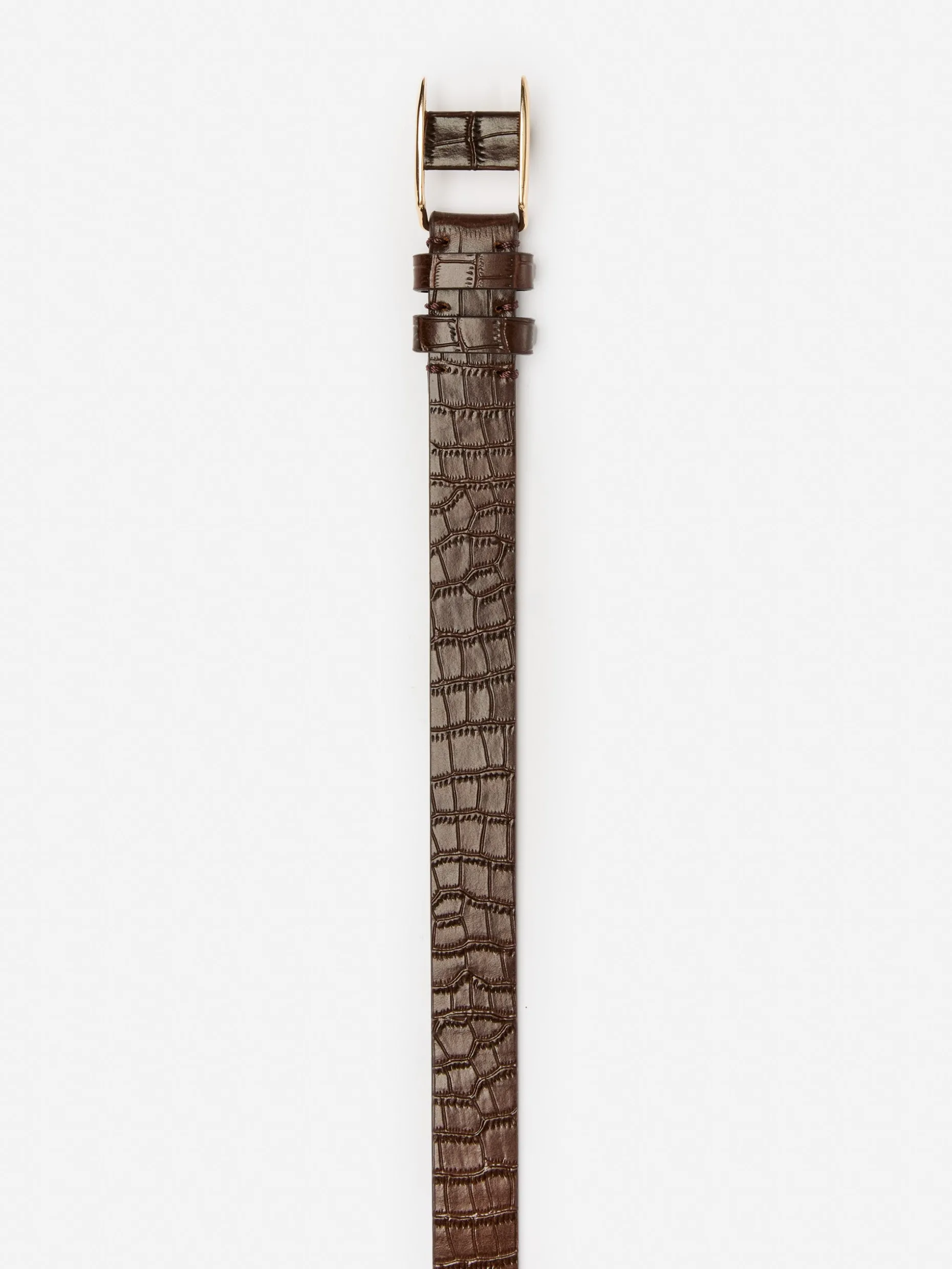Allegra Leather Belt in Croc