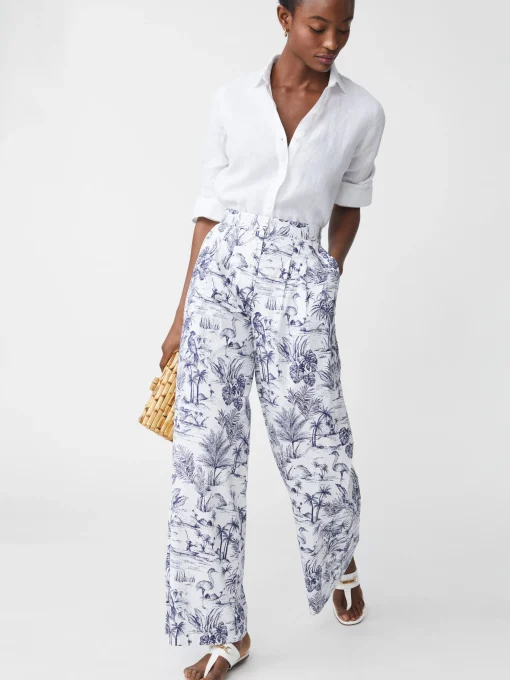 Amal Pants in Heron Toile