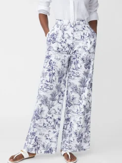 Amal Pants in Heron Toile