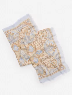 Bellini Scarf in Paisley Diamond Border