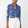 Court 3/4 Sleeve Polo in Fairfax Crest