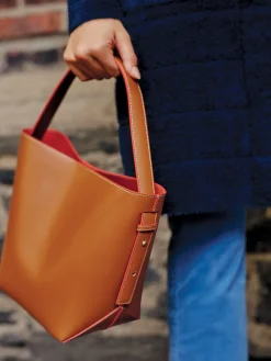 Crawford Leather Bucket Bag