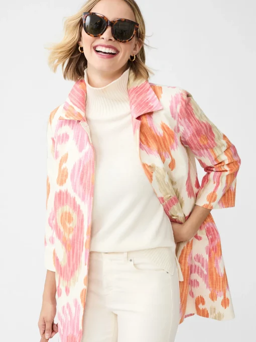 Deirdre Coat in Ikat Swirl