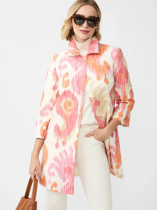Deirdre Coat in Ikat Swirl