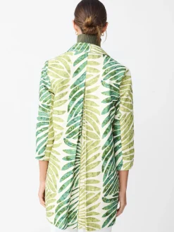 Deirdre Coat in Textured Grand Palm