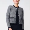 Inez Cardigan in Herringbone Jacquard