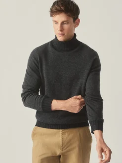Islay Roll Neck Sweater in Birdseye