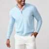 Justin 1/4 Zip Sweater in Stripe