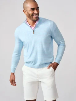 Justin 1/4 Zip Sweater in Stripe
