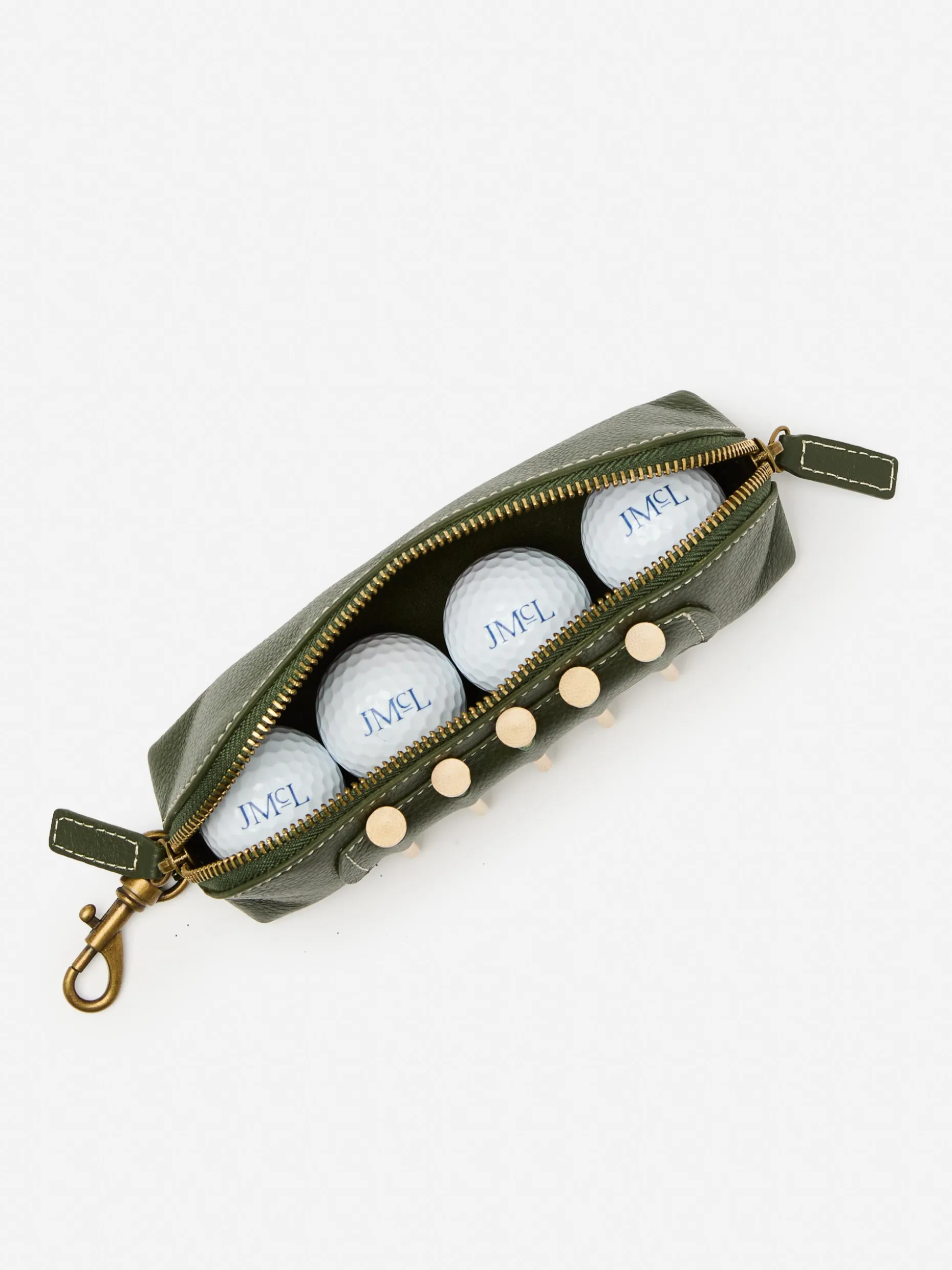 Leather Golf Ball Bag