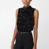 Leeza Sleeveless Sequin Top