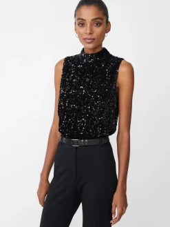 Leeza Sleeveless Sequin Top