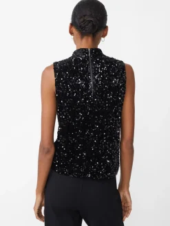 Leeza Sleeveless Sequin Top