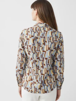 Lois Shirt in Abstract Waves