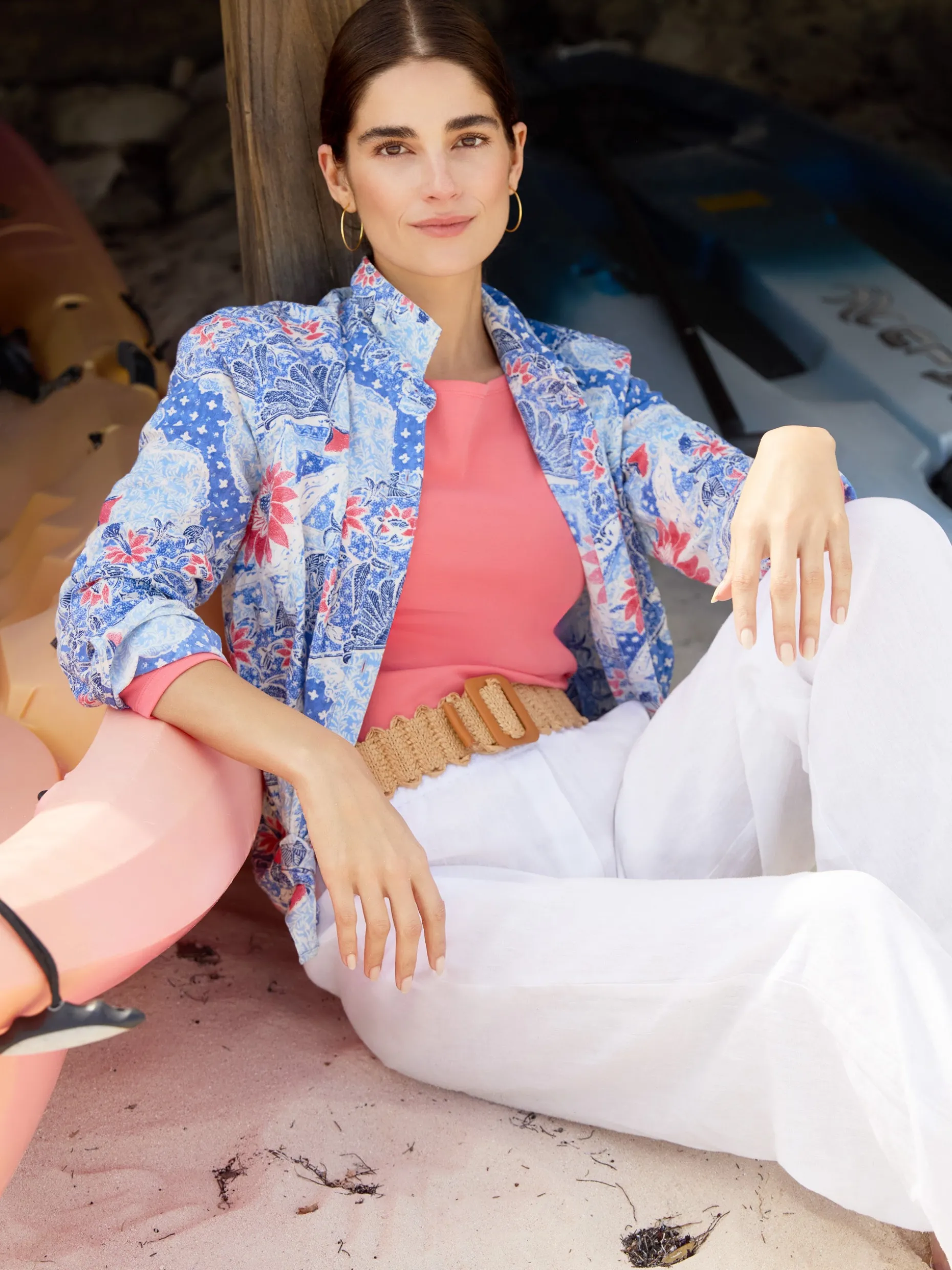 Lois Shirt in Batik Botanica