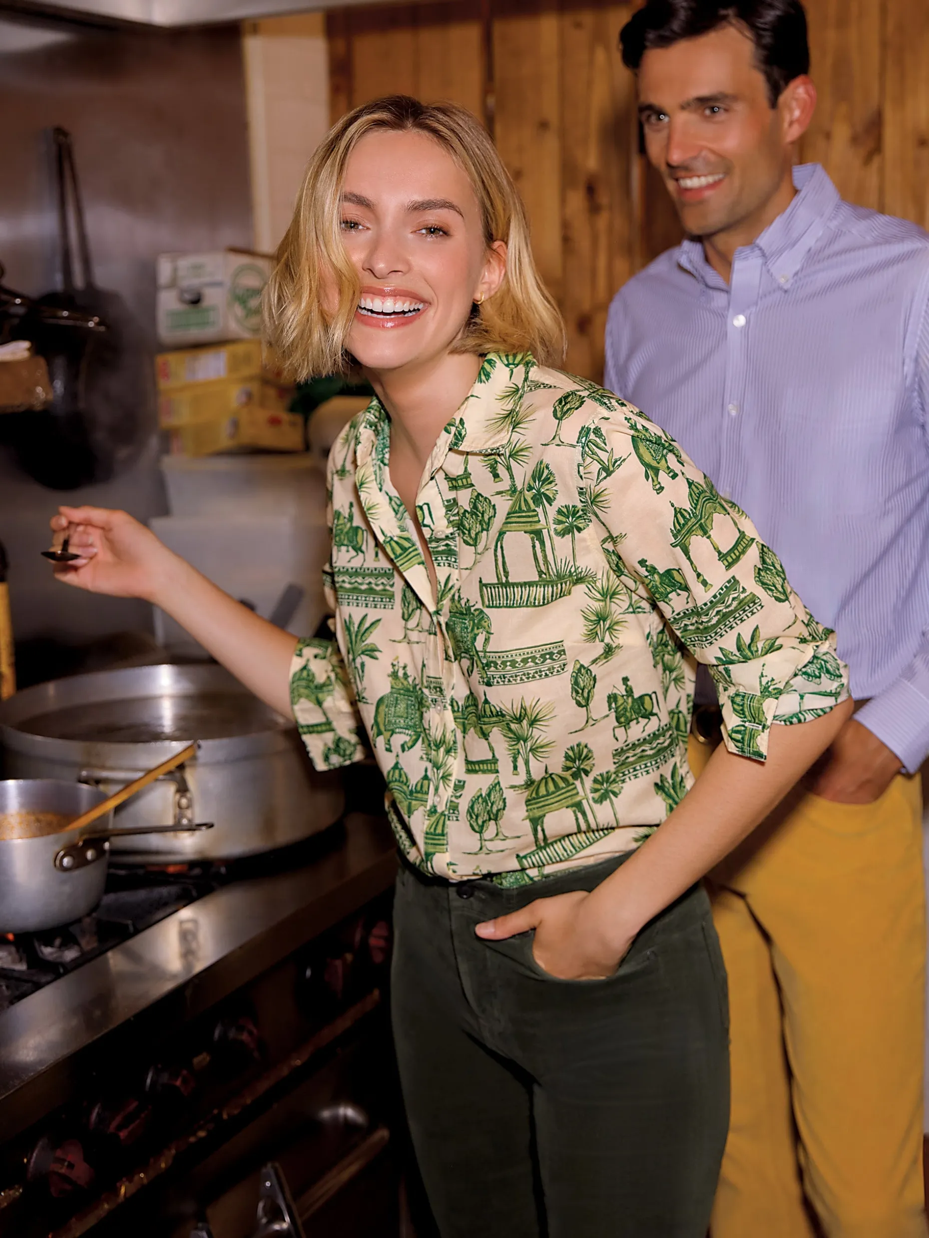 Lois Shirt in Desert Toile