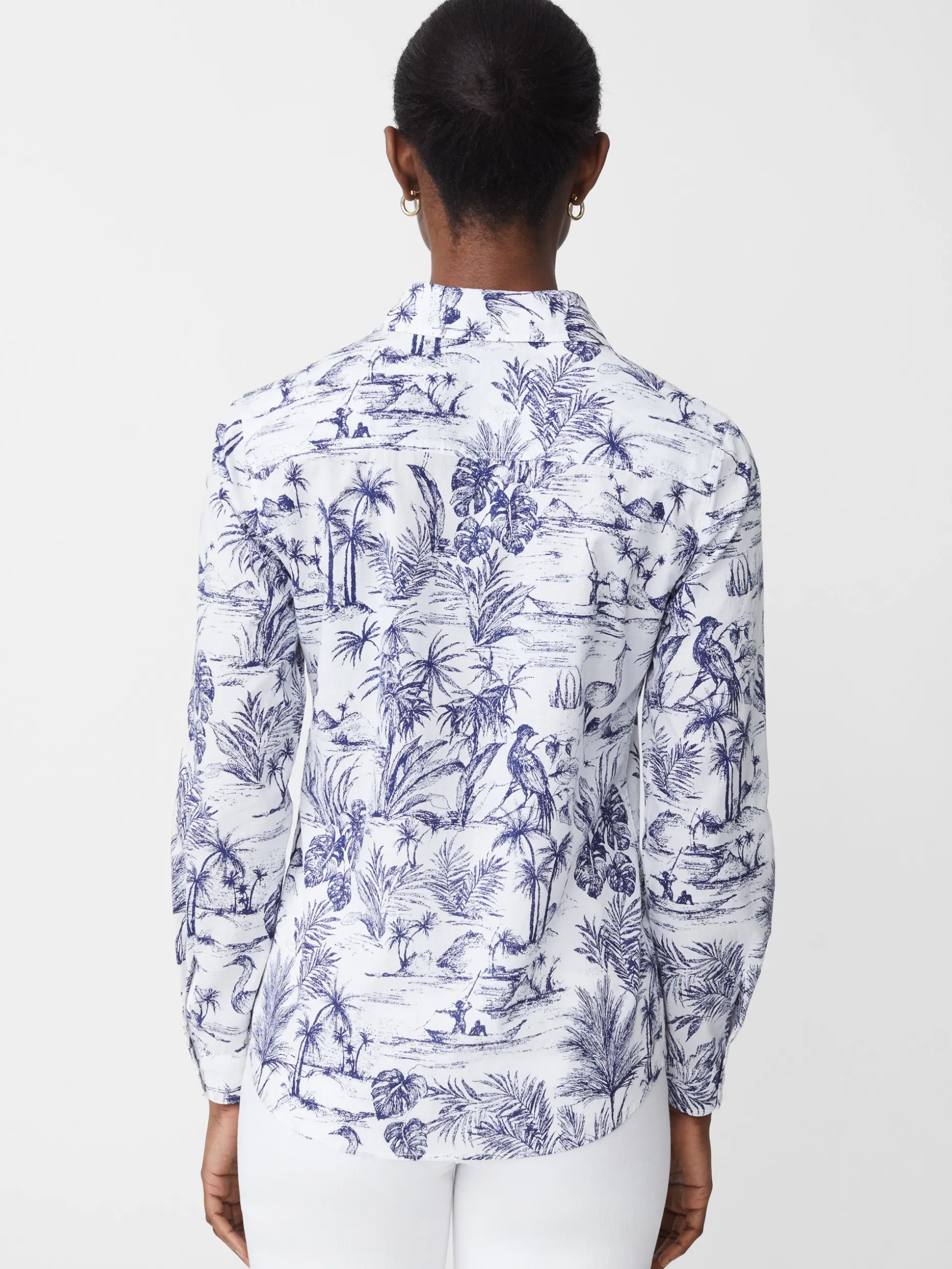 Lois Shirt in Heron Toile