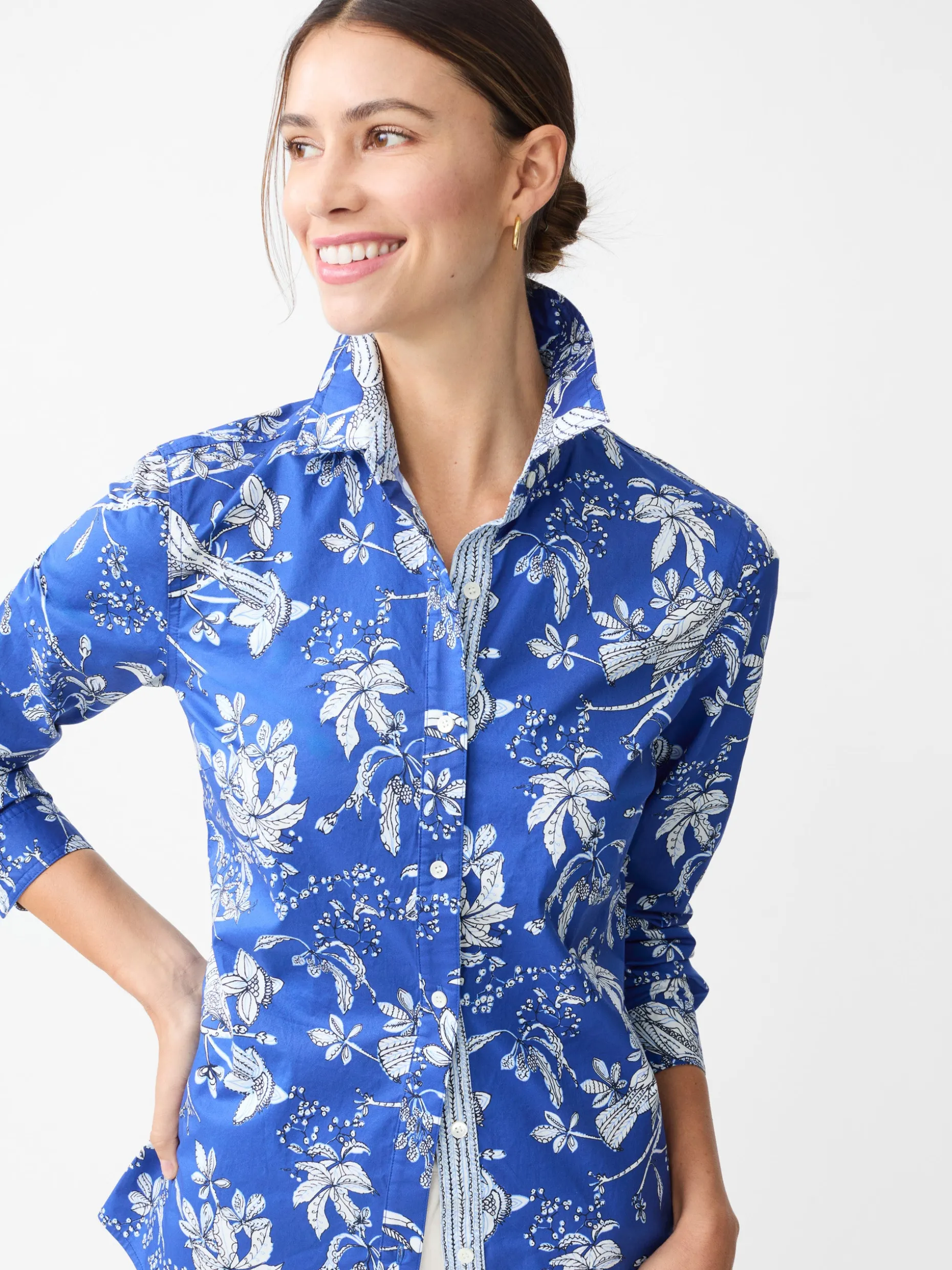 Lois Shirt in Toucan Sketch Geo