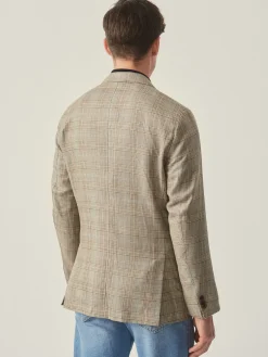 McCown Linen u0026 Wool Sport Coat in Glen Plaid