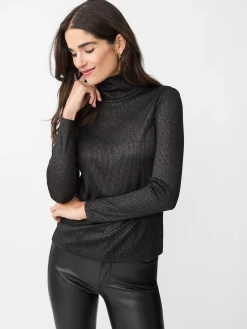 Nadia Metallic Turtleneck