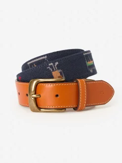 Needlepoint Belt in Golf