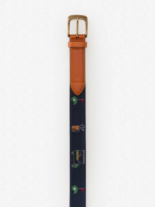 Needlepoint Belt in Golf