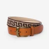 Needlepoint Belt in Greek Key