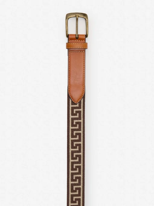 Needlepoint Belt in Greek Key