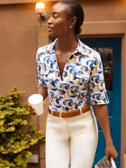 New Monroe Shirt in Mod Moons