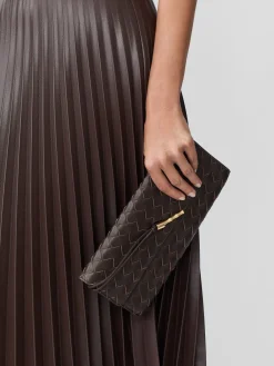 Pernille Woven Leather Clutch