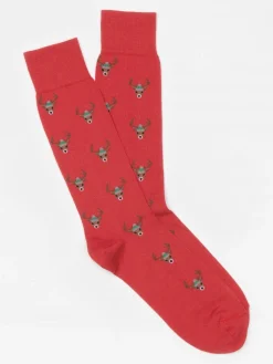 Reindeer with Hat Socks