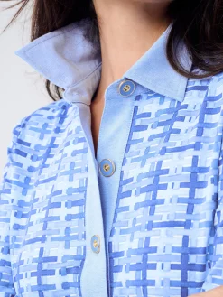 Rollins Dress in Micro Painted Lattice