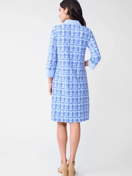 Rollins Dress in Micro Painted Lattice