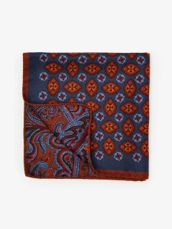 Silk Pocket Square in Foulard