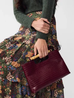 Sumpter Leather Clutch in Croc