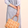 Tessare Leather u0026 Raffia Handbag